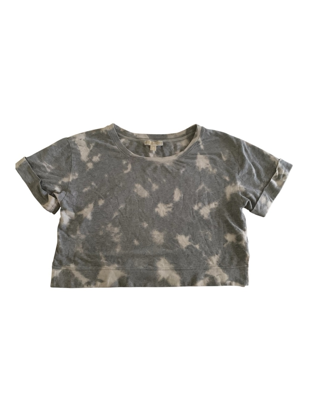 Michael Kors Gray and Cream Tie-Dye Crop Top